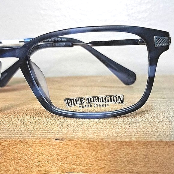 NEW True Religion Eyeglass Frame, Rx'able, blue/gray, Unisex glasses, trendy men - Picture 2 of 8